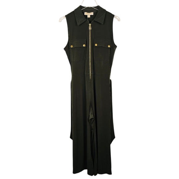 Michael Kors Green Cropped Jumpsuit NWT - Picture 1 of 11